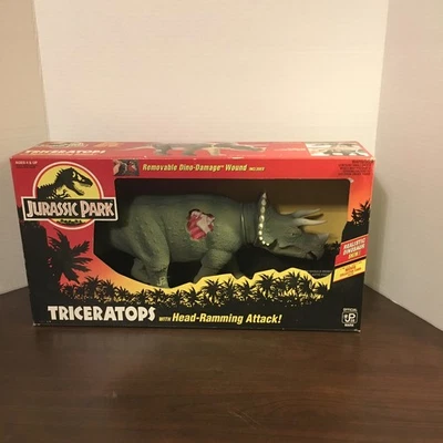 Parque Jurásico Dinosaurio Triceratops Dino-Daño Cabeza Ataque de Embestida De Colección Nuevo Foto 1 de 4
