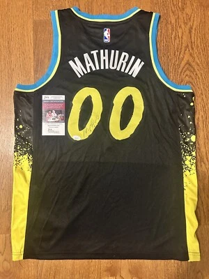 Bennedict Mathurin Signed Indiana Pacers Jersey Autographed JSA COA - Image 1 of 3
