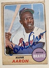 1968 Topps - #110 Hank Aaron Autographed Card