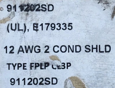 Cabo de segurança/controle Advanced Digital 911202SD 12/2C blindado plenum CMP/50 pés - Imagem 1 de 4