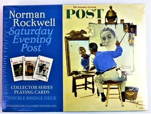 Norman Rockwell Saturday Evening Post Collector Playing Cards Double Bridge Deck - Bild 1 von 4