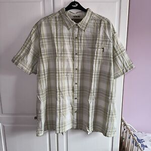 Men’s Green Short Sleeve Checked Shirt 2XL