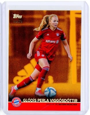 2021-22 Topps FC Bayern Munich Team Set Orange GLODIS PERLA VIGGOSDOTTIR 14/25 - Image 1 of 2