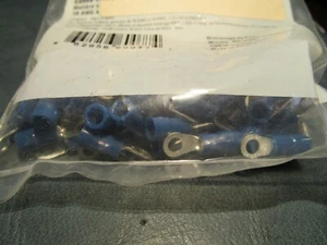 (50) 16-14 AWG #6 Stud Vinyl Insulated Butted Seam Ring Terminal - Picture 1 of 2