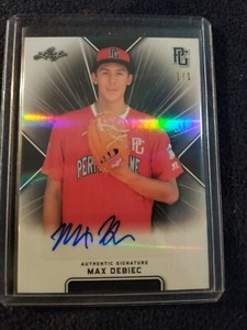 Max Debiec 2020  Leaf Perfect Game All-American Classic Auto #1/1