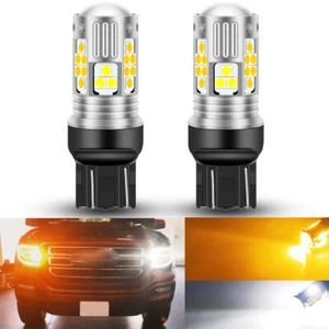 2X Error Free LED Turn Signal Parking Light Bulbs For 2014-2019 GMC Sierra 1500 - Picture 1 of 12