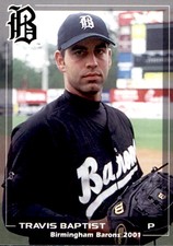 2001 Birmingham Barons Grandstand #2 Travis Baptist Aloha Oregon Baseball Card