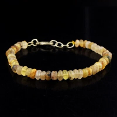 Hermosa pulsera exclusiva de cuarzo rutilo dorado 63,00 quilates con cuentas VK 05 E570 Foto 1 de 3