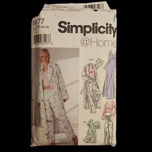 Schnittmuster ungeschnitten FF Pyjamahose SIMPLICITY 5877 Morgenmantel Nachthemd GR. M-XL - Bild 1 von 3