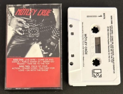 Mötley Crüe Self-Titled Album E4-60174 Cassette Tape (Elektra Records 1982 Used) - Image 1 of 4