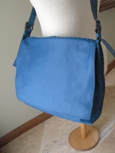 Bottega Veneta Blue Leather Mint Men's MESSENGER Bag Shoulder hidden compartment - Picture 1 of 18