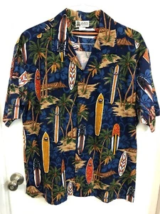 Aloha Republic Men’s Hawaiian Shirt Size XL Made In Hawaii Surfboard Themed - Picture 1 of 10