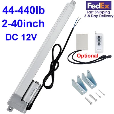 12V Linear Actuator Motor Heavy Duty 250N 700N 900N Lift 50mm~1200mm Fast Speed - Image 1 of 4