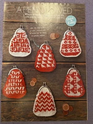 🧶🎄 Knitting Pattern Christmas Fair Isle Nordic Style Purse Gifts - Image 1 of 3