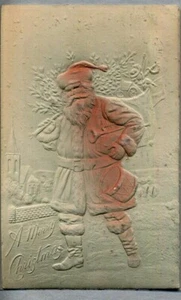 Illustratore A rilievo Bambini Babbo Natale Santa PC Viaggiata 1907 - Foto 1 di 1