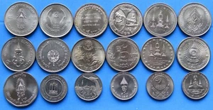Thailand 5 Baht Commemorative 18 Coin set 1977 - 1996 King Rama IX Thai Rare - Picture 1 of 5