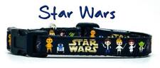 Star Wars cat or small dog collar 1/2" wide adjustable handmade bell or leash