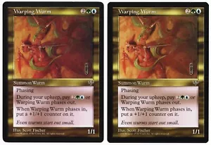 Warping Wurm x2 2x 1996 Mirage RESERVED LIST Multi-Color Rare Creature MTG NM A1 - Picture 1 of 1