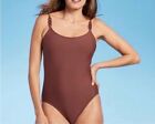 Women’s Kona Sol Chain Accent Onepiece Swimsuit Brown L