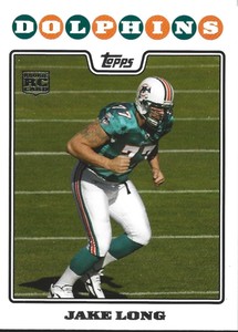 2008 Topps Jake Long Rookie Miami Dolphins #387