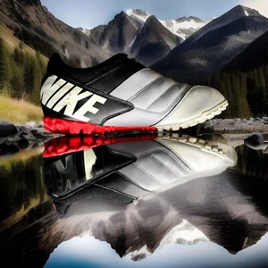 NIKE 5 BOMBA SOCCER SHOE INDOOR/OUTDOOR GRAY/BLACK/RED/SILVER KIDS SIZE 6Y - Picture 1 of 9