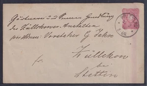 75232) PR. EYLAU Ostpreußen Stempel 1885 auf GA-Umschlag - Picture 1 of 2