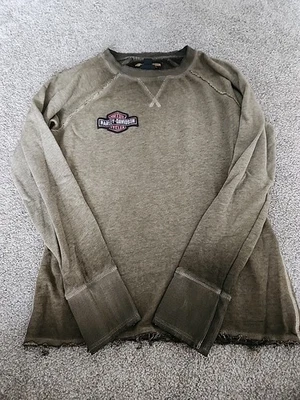 Harley Davidson состаренный женщины M коричневый Ambre пуловер свитер - Изображение 1 из 4