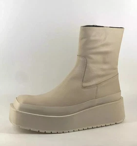 Stivaletti Paloma Barceló Elba donna EU 41 UK 7 pelle avorio zip plateau - Foto 1 di 8