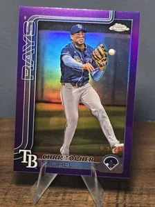 Topps 2025 cromo Christopher Morel púrpura 26/250 Tampa Bay Rays - Imagen 1 de 5