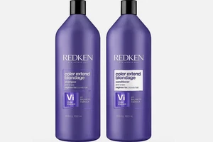 REDKEN BLONDAGE PURPLE SHAMPOO & CONDITIONER LITER SET _ Size: 33.8 oz - Picture 1 of 6