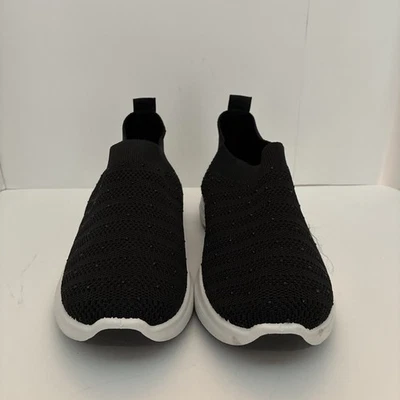 Novo Tênis Gloria Vanderbilt Tamanho 6.5 Mansfield Preto Brilhante Espuma de Memória - Imagem 1 de 4