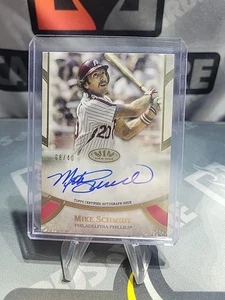 2021 Topps Tier One Mike Schmidt Blue Ink On Card Auto /40 SSP Phillies - Picture 1 of 2
