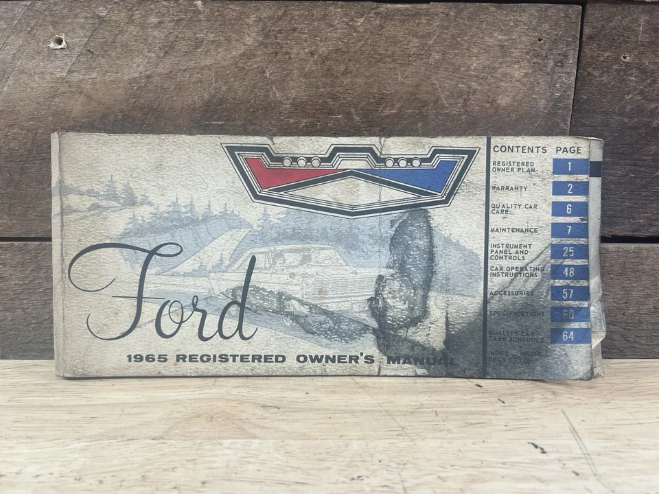 Ford Galaxie 500 Tudor 1965 vintage techo rígido manual del propietario registrado  Foto 1 de 4