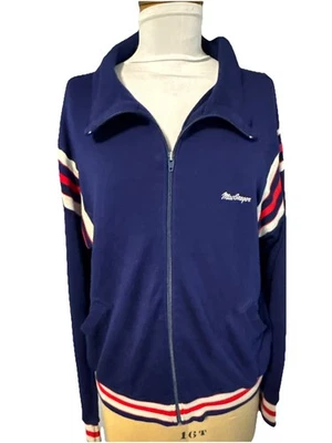 Suéter De Colección Macgregor Cremallera Completa Para Hombre Grande Azul Años 80 Deporte Rojo Blanco Borde Foto 1 de 4