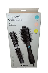 CONAIR The Curl Collective 3-in-1 Blowout Kit 3 Brushes For Curly Hair - Picture 1 of 14