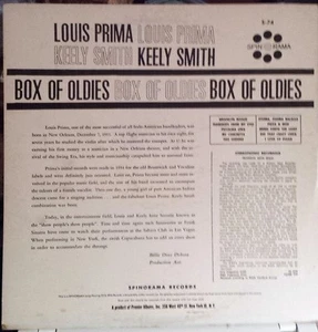 Louis Prima & Keely Smith, Box Of Oldies, (LP, Styrene), NM or M-, 3587364759 - Picture 1 of 5