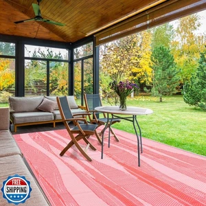 Boulder Bee Outdoor Rugs | Plastic Straw Rug | Waterproof Outdoor Camping Rug - Picture 1 of 5