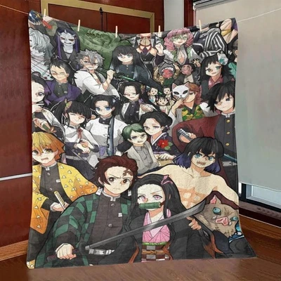 Manta de franela de anime Demon Slayer: Kimetsu No Yaiba - acogedora manta Foto 1 de 4