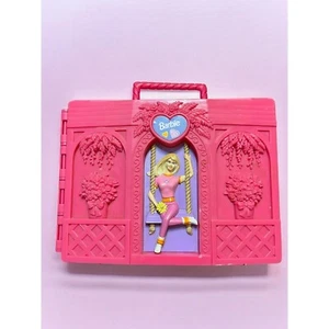 Vintage 90s Barbie Mattel Pink Carrying Case Trunk Closet Handle Swing 1999 - Picture 1 of 9
