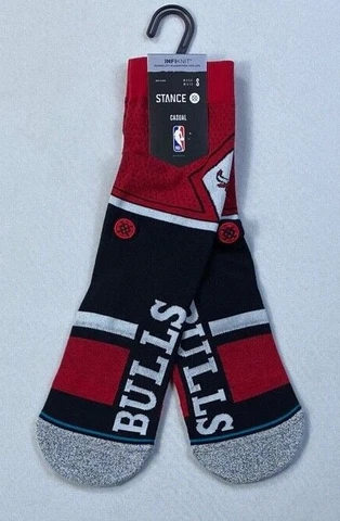 Unisex Stance Infiknit Chicago Bulls Shortcut 2 Crew Height Light Cushion Socks Cover