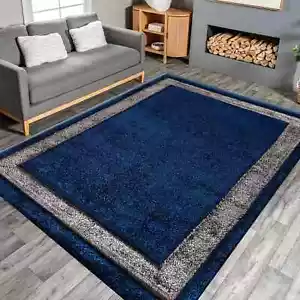 Stylish Large Shaggy Area Rug Soft Living Room Bedroom Carpet Hallway Runner Mat - Picture 1 of 78