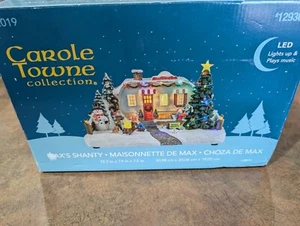 Carole Towne 2019 Max’s Shanty Christmas decor Campfire Snowman Musical Xmas - Picture 1 of 9
