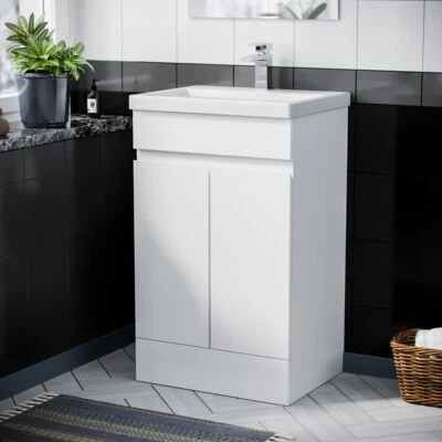 Alaska 500mm Freestanding Bathroom Basin Vanity Unit White