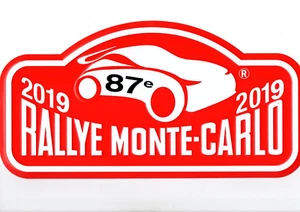 WRC Official Metal Plaque/Plate Rally Monte Carlo 2019 (S.Ogier - Citroen WRC) - Picture 1 of 1