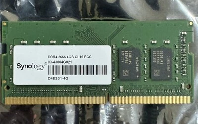 Synology 4GB DDR4 2666MHz 260-pin SO-DIMM Memory Module D4ES01-4G - Image 1 of 2