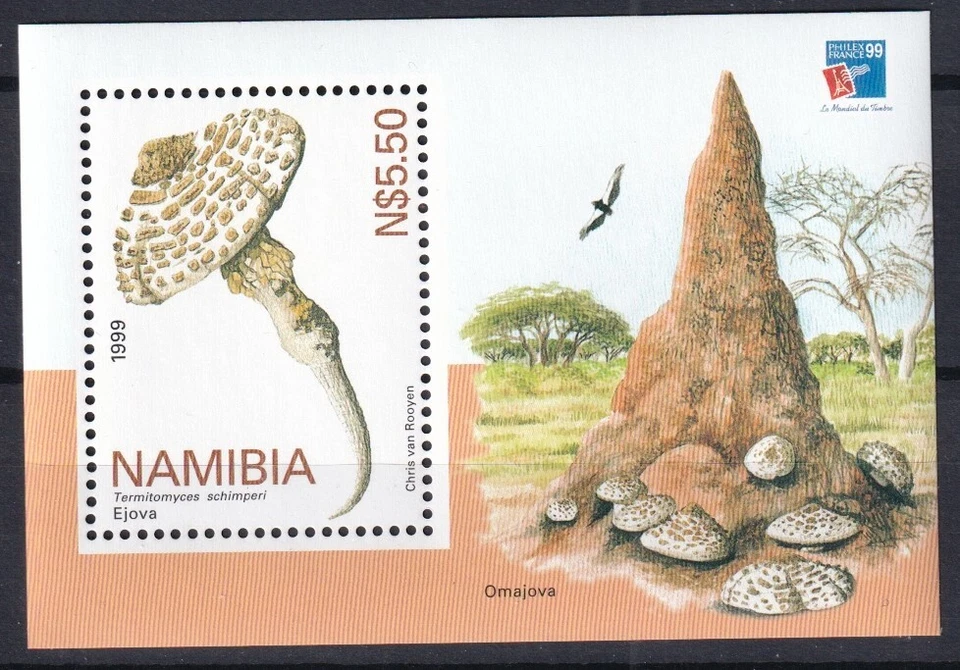 Bloco de cogumelos Namíbia 1999 sem marca de charneira - Imagem 1 de 1