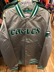 CHAQUETA DE SATÉN PHILADELPHIA EAGLES Heritage mitchel & ness para hombre gris - Imagen 1 de 5