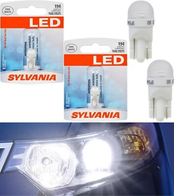Sylvania LED Light 194 T10 White 6000K Two Bulbs Front Side Marker Upgrade OE - Image 1 of 4
