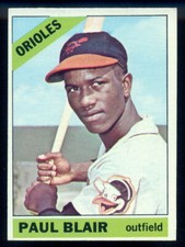 1966 TOPPS OPC O PEE CHEE BASEBALL #48 Paul Blair EX-NM BALTIMORE ORIOLES Card