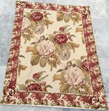 3x4 Vintage French Aubusson Handmade Rug Needlepoint Home Décor Wall Hanging Rug